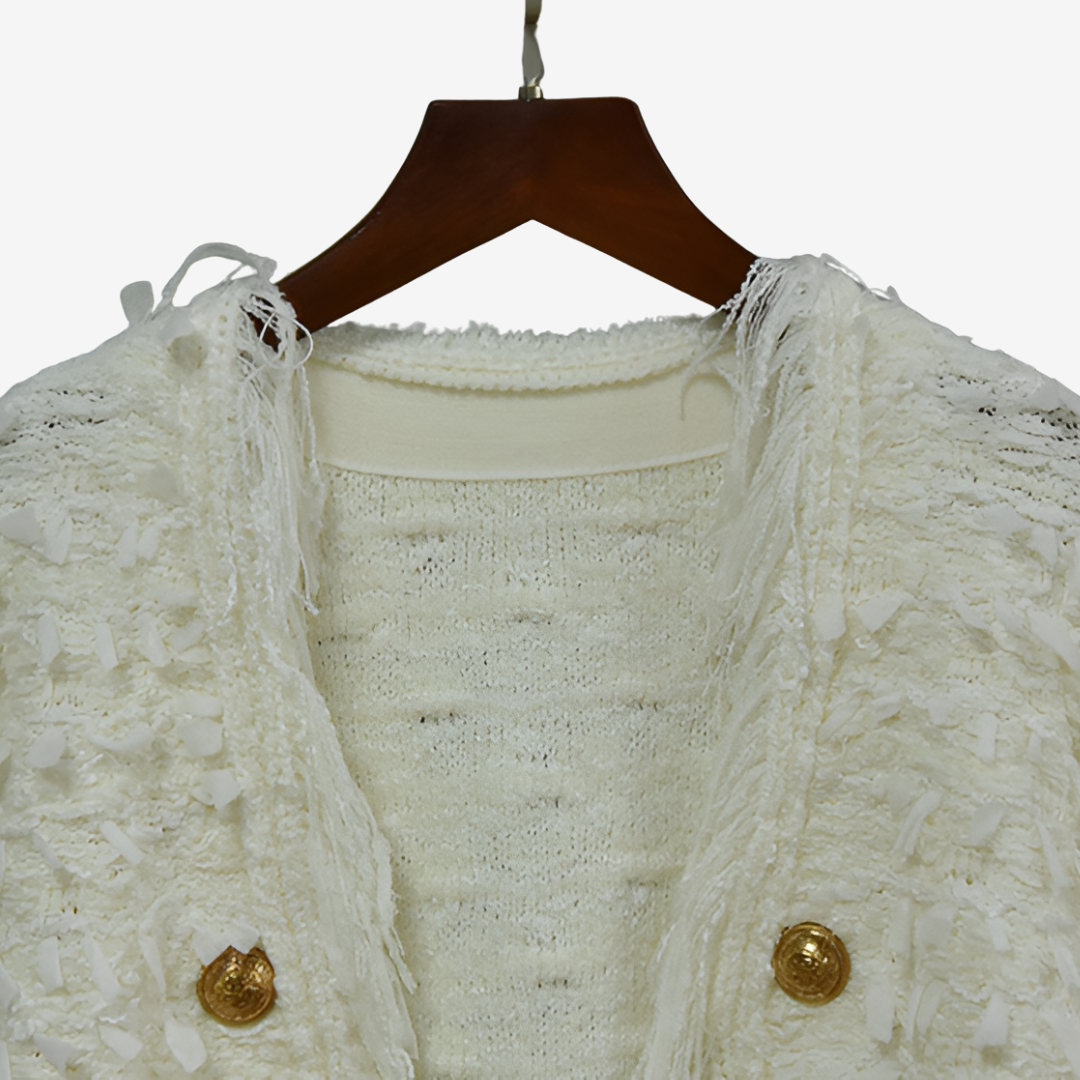 Maryvonne™ Elegantní bunda s třásněmi