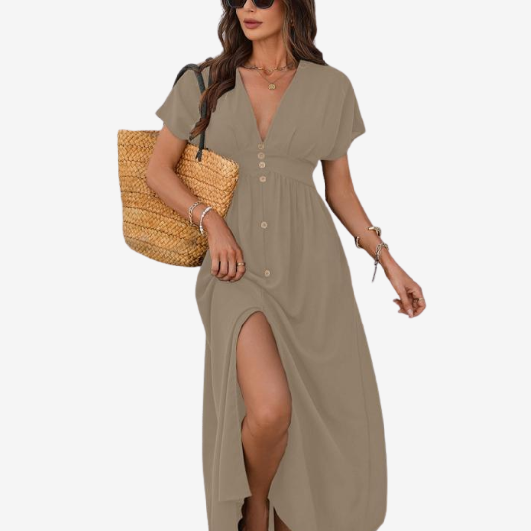 Serena™ Elegantní šaty s rozparkem