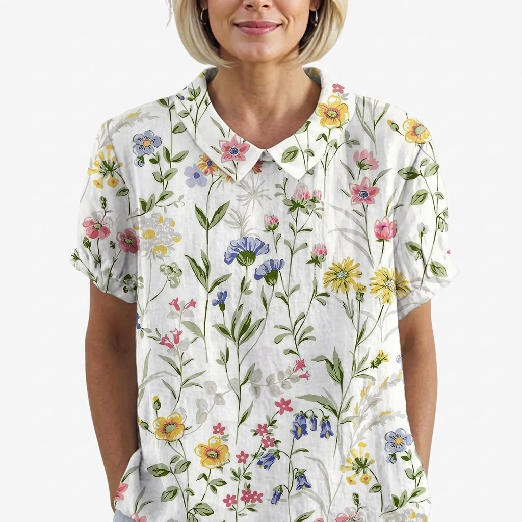 Amélie™ Vintage lněná halenka