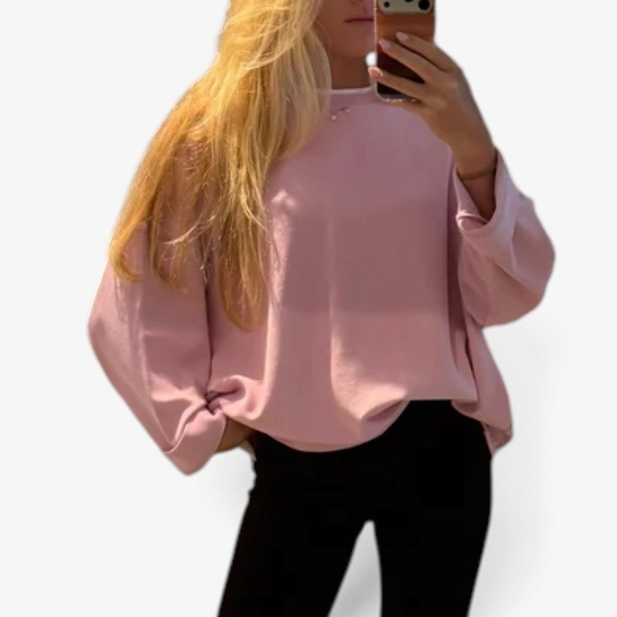 Severine™ Zkrácená mikina s kulatým výstřihem