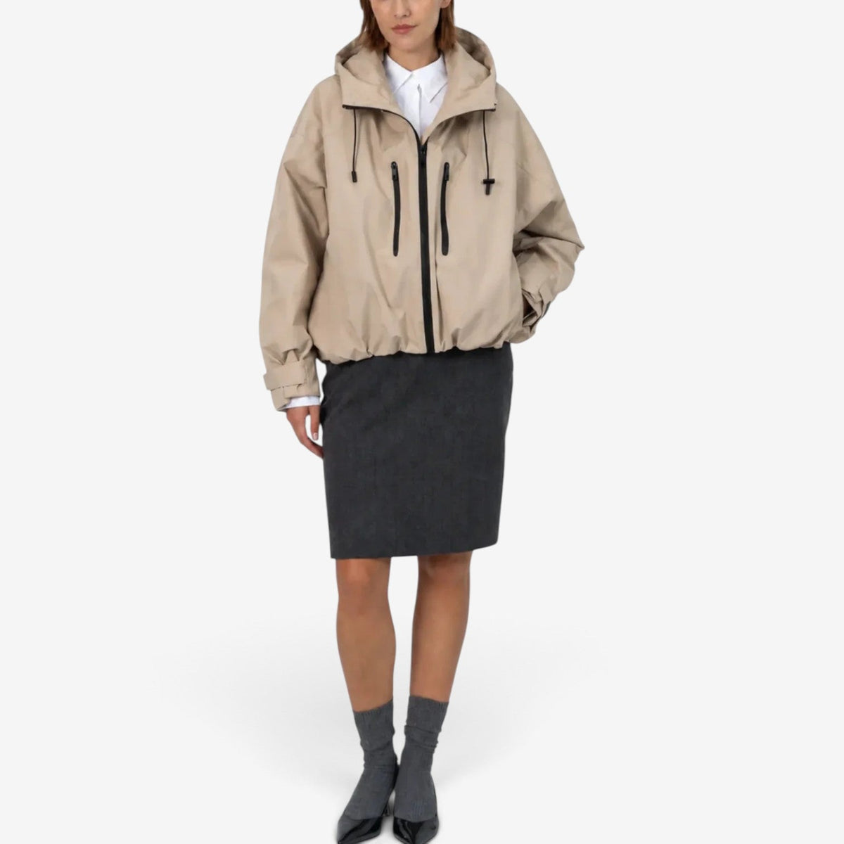 Amara™ Oversized větrovka s kapucí