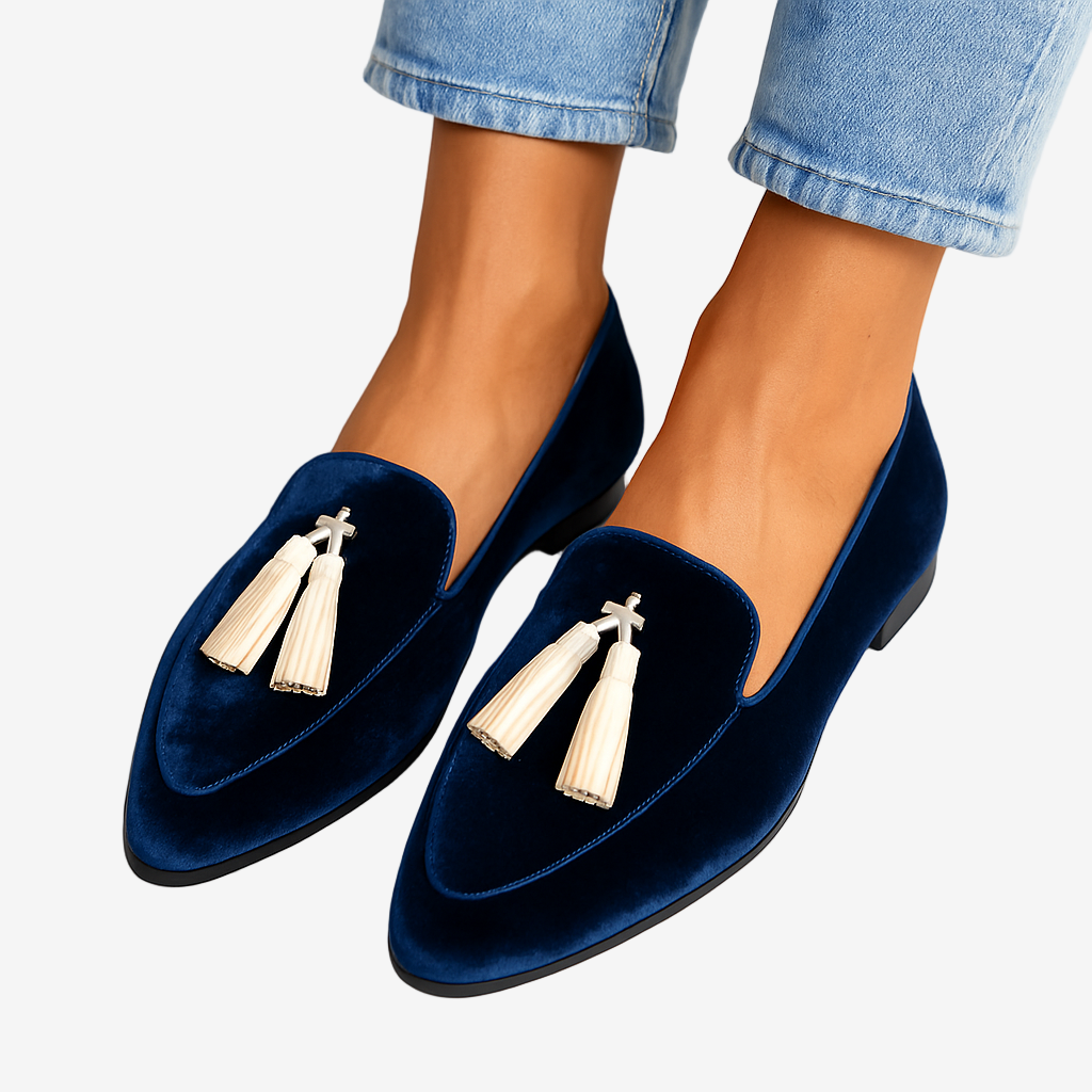 Valentina™ Sametové mokasíny