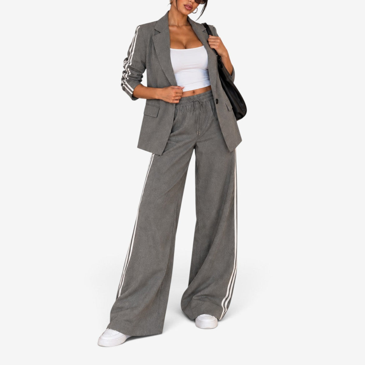 Livia™ Pruhovaný set blazer & kalhoty