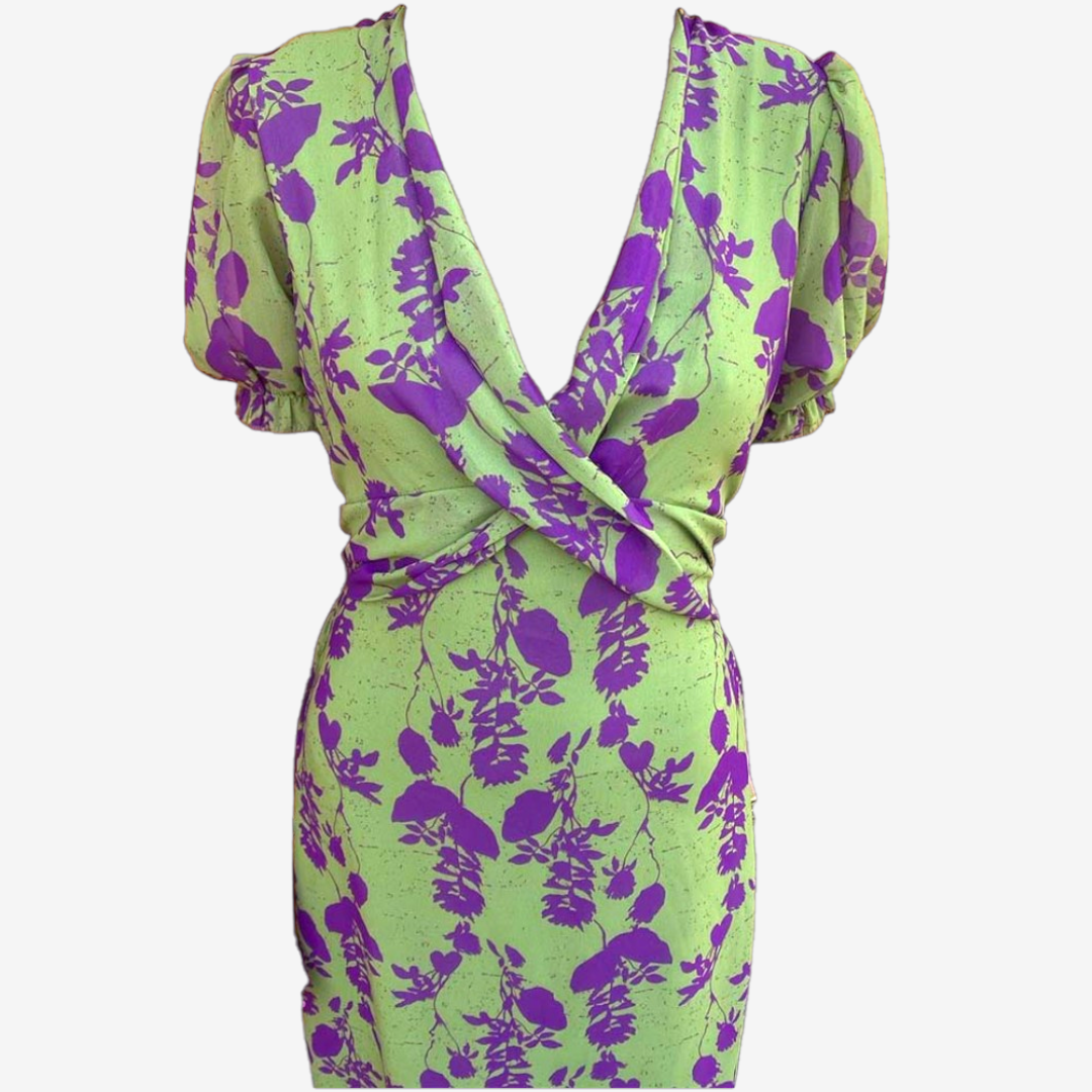 Aliénor™ Šaty s krouceným výstřihem do V