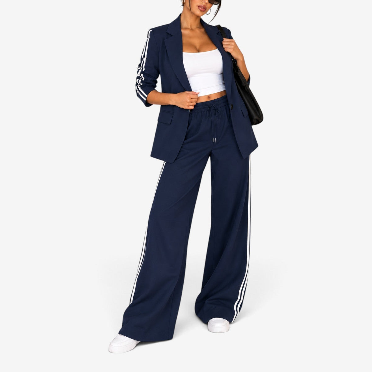 Livia™ Pruhovaný set blazer & kalhoty