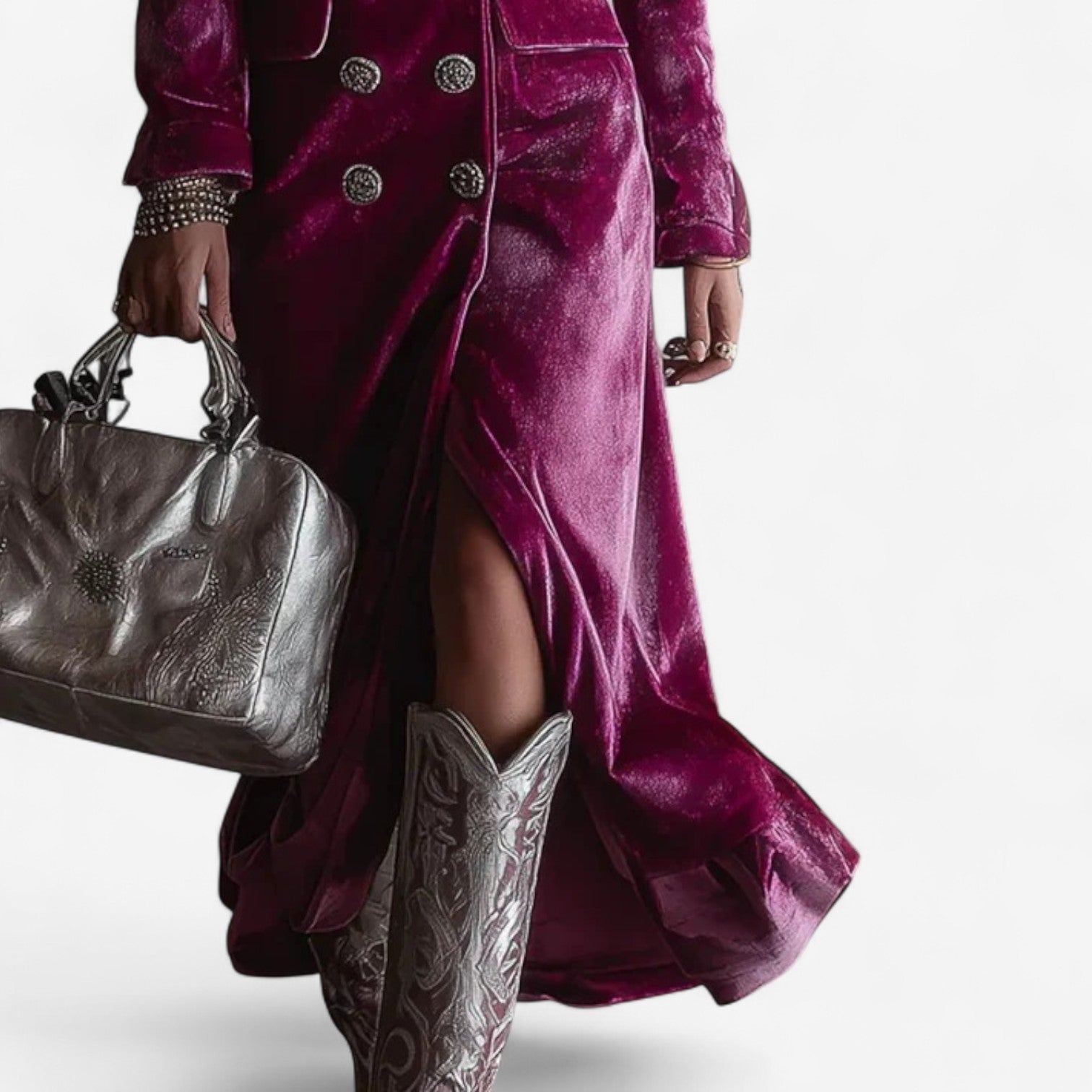 Virginie™ Sametové zavinovací šaty