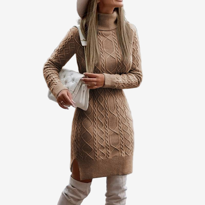 Anisa™ Pletené svetrové šaty s kabelkou