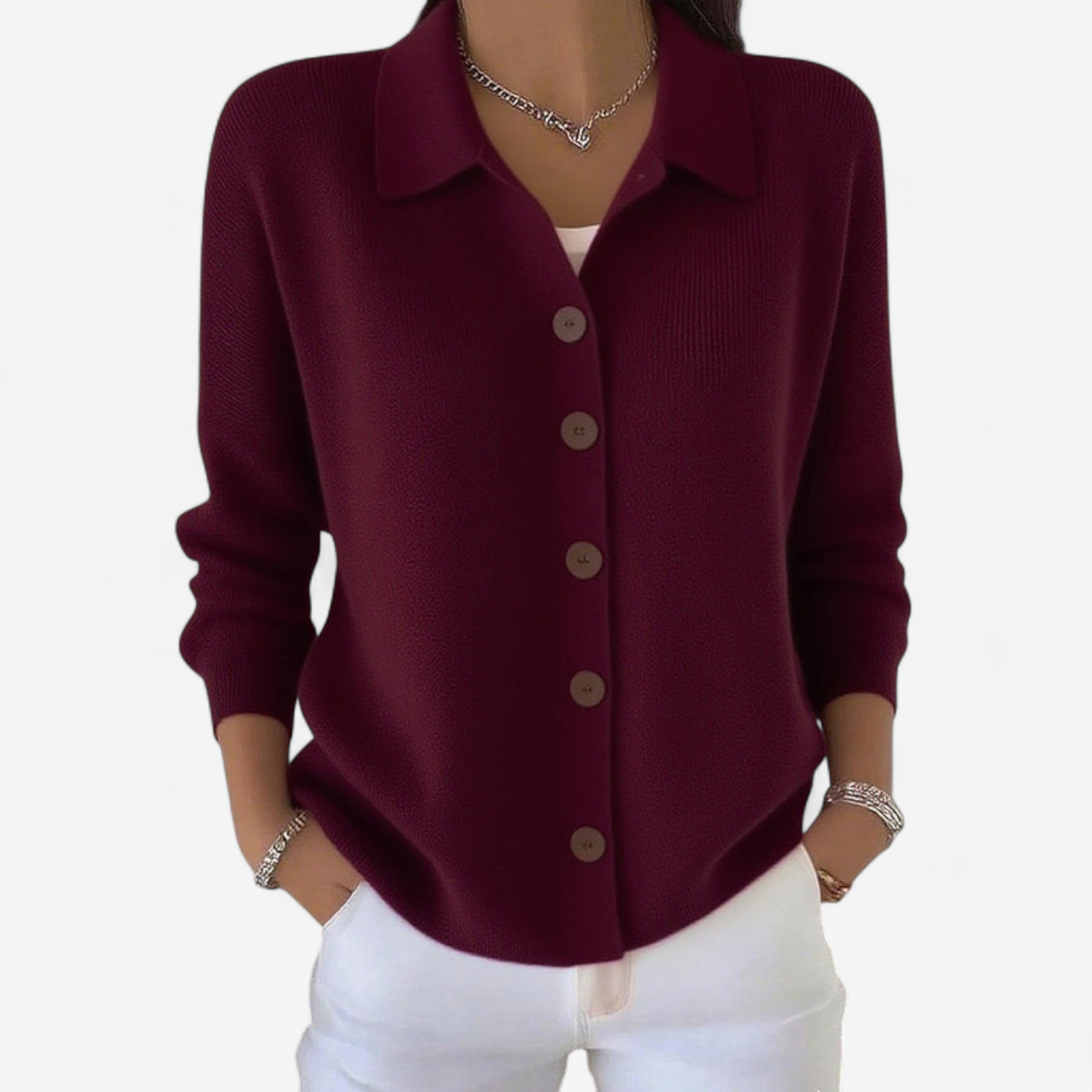 Adrienne™ Elegantní sako na knoflíky 