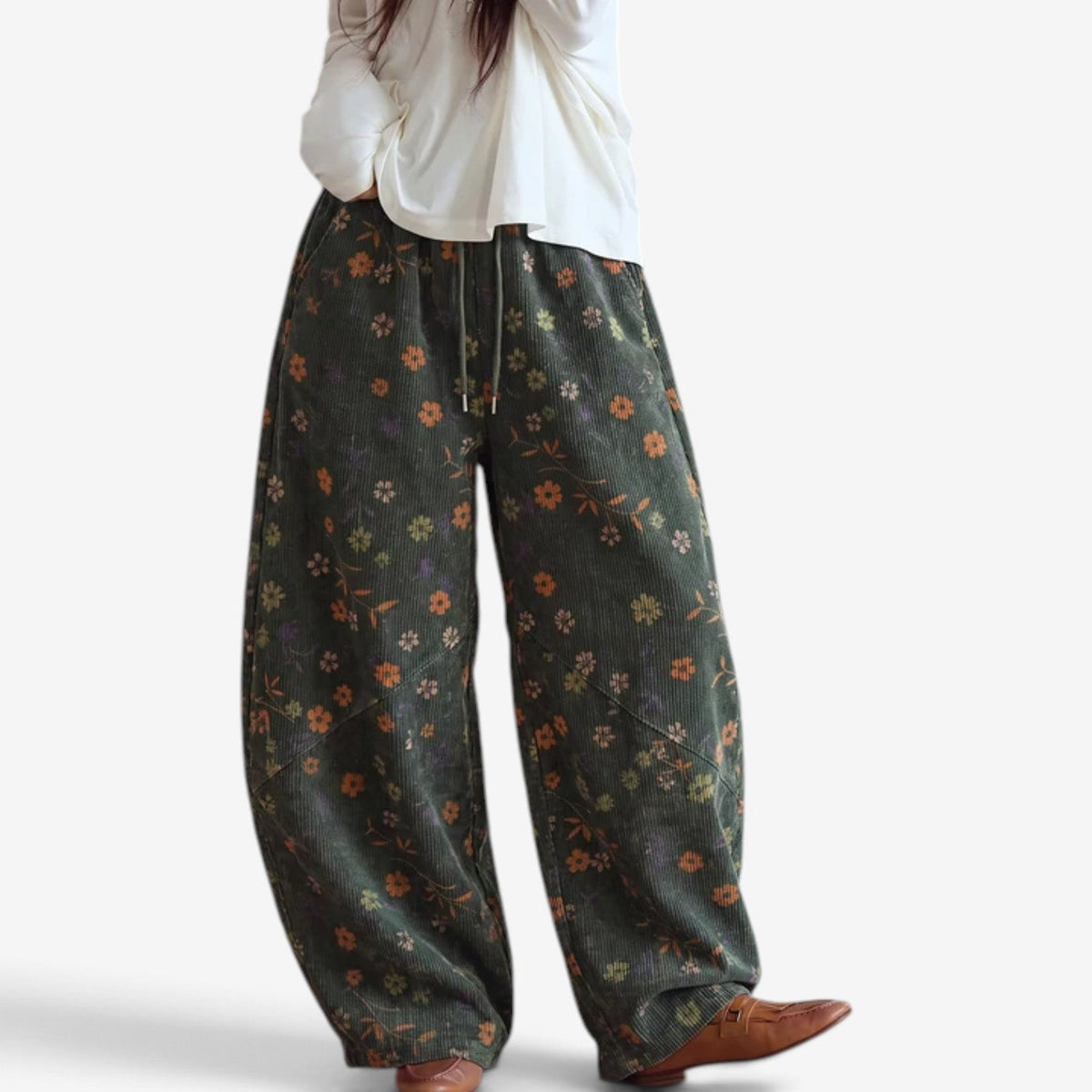 Magnolia™ Vintage květinové kalhoty s širokými nohavicemi