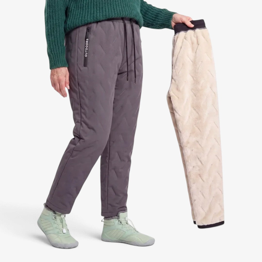 Rosalind™ Flísem podšité prošívané jogger kalhoty
