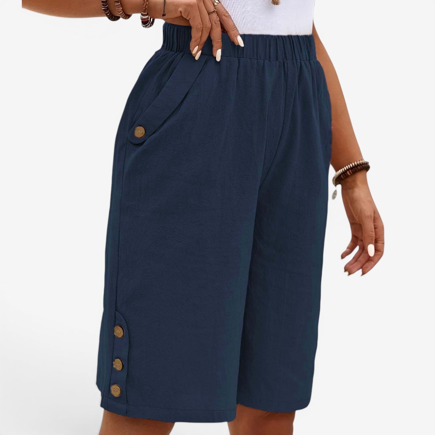 Gianne™ Lněné capri kalhoty