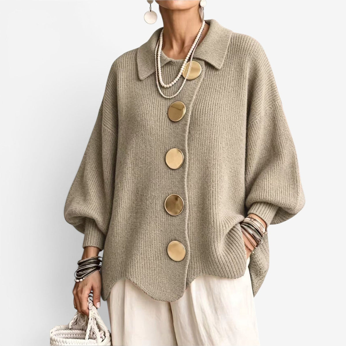 Chona™ Oversized pletený kardigan