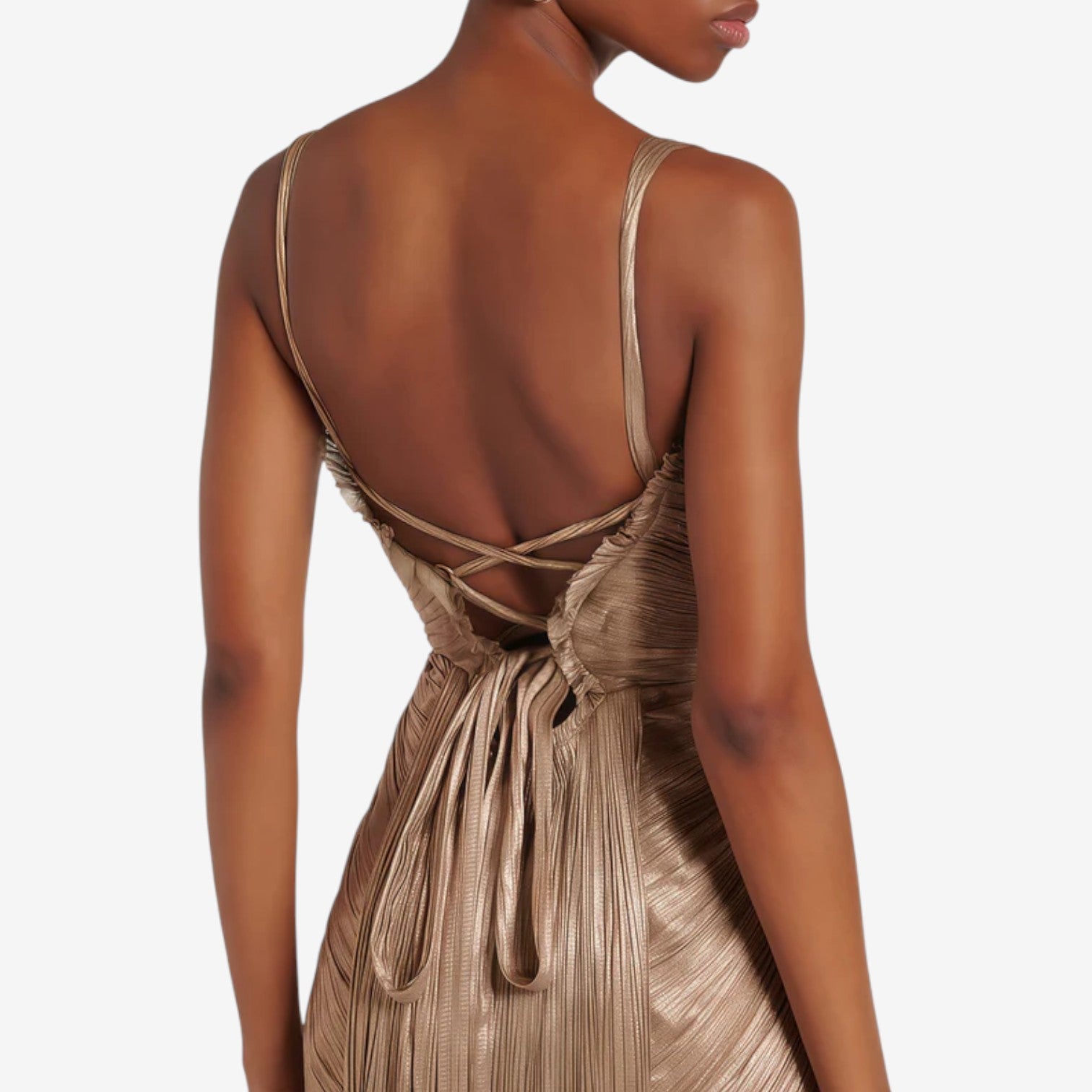 Aliona™ Dlouhé plisované šaty