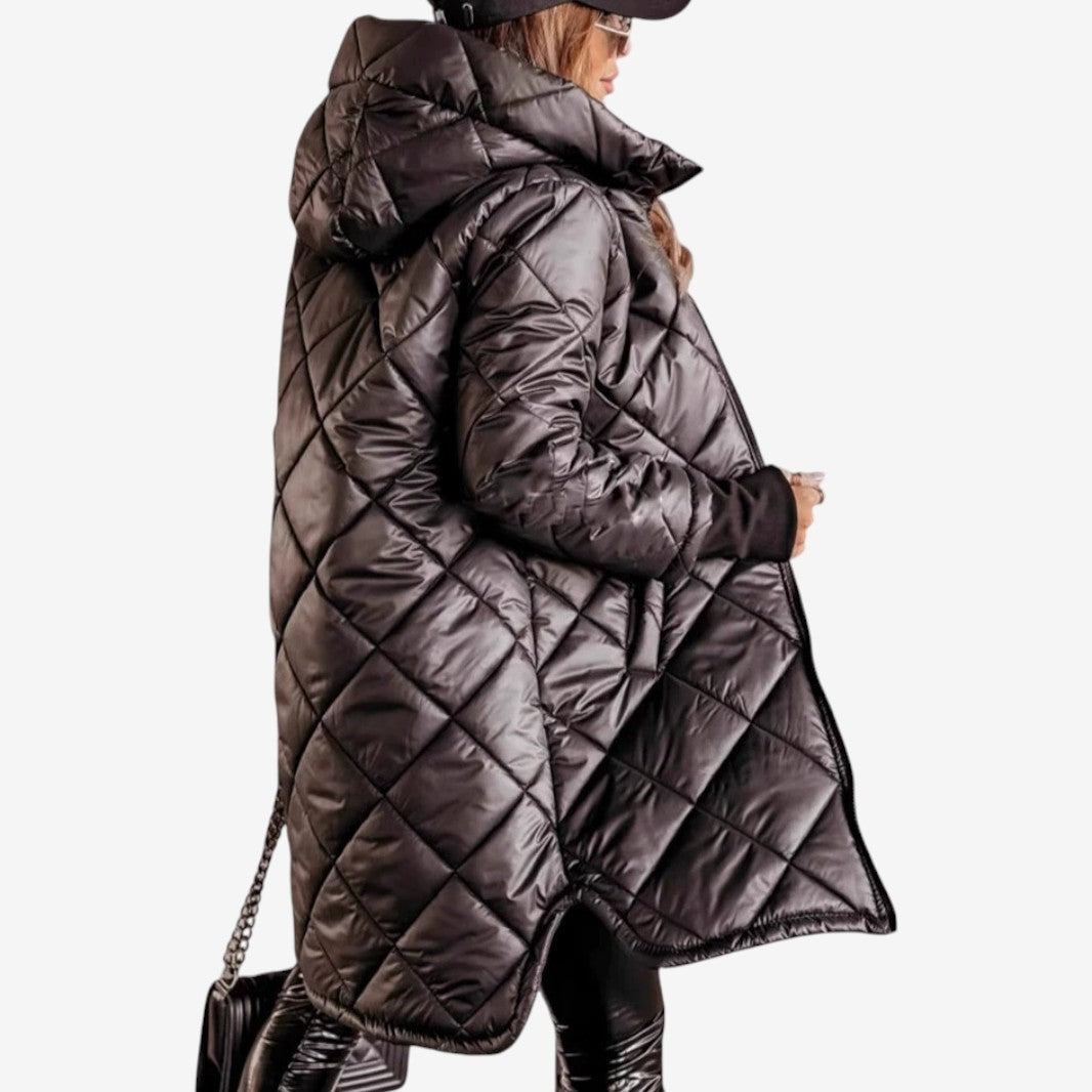 Cathleen™ Prošívaný kabát s kapucí