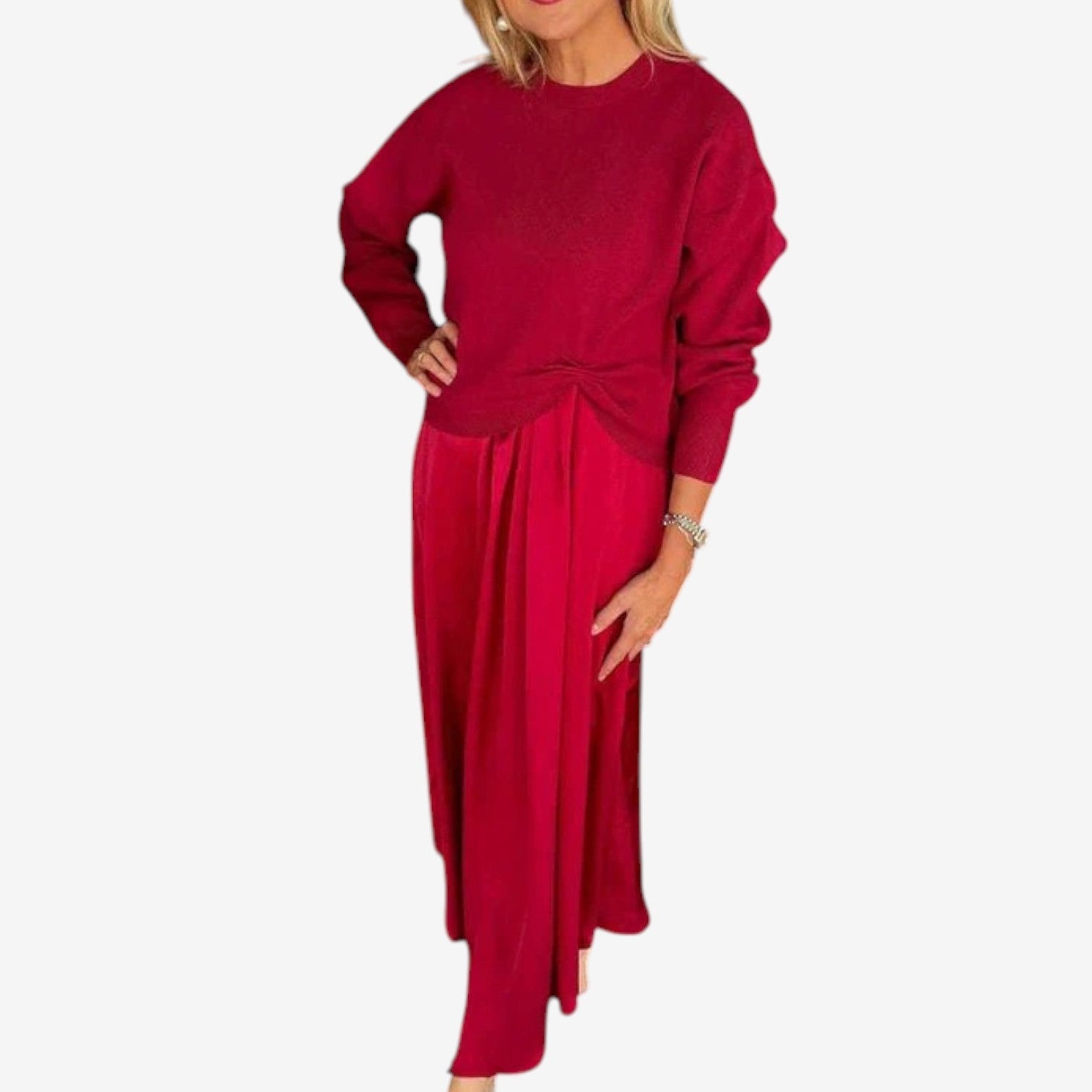 Odette™ Plisované svetrové šaty