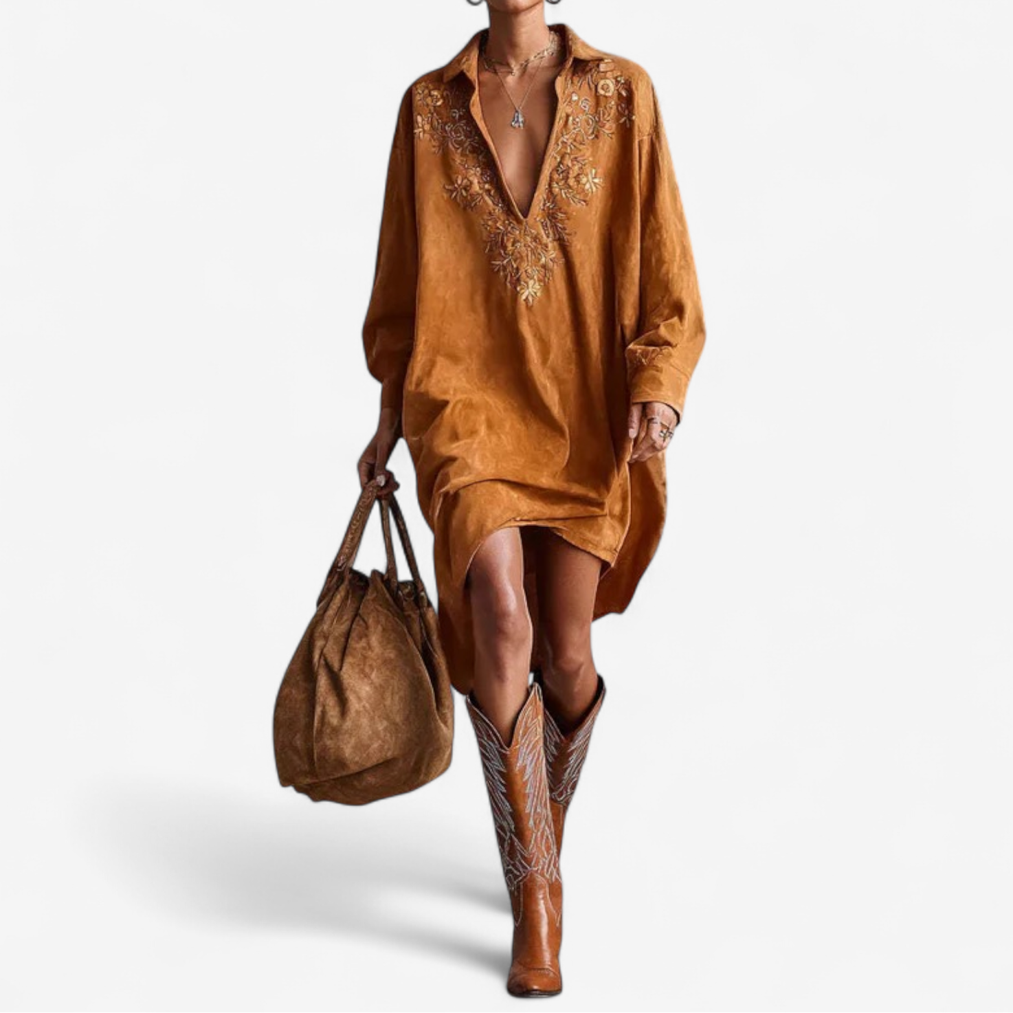 Mooren™ Vyšívané šaty