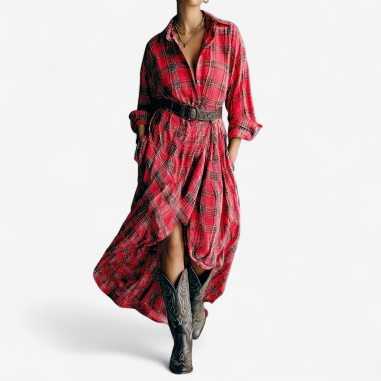 Clelia™ Kostkované šaty