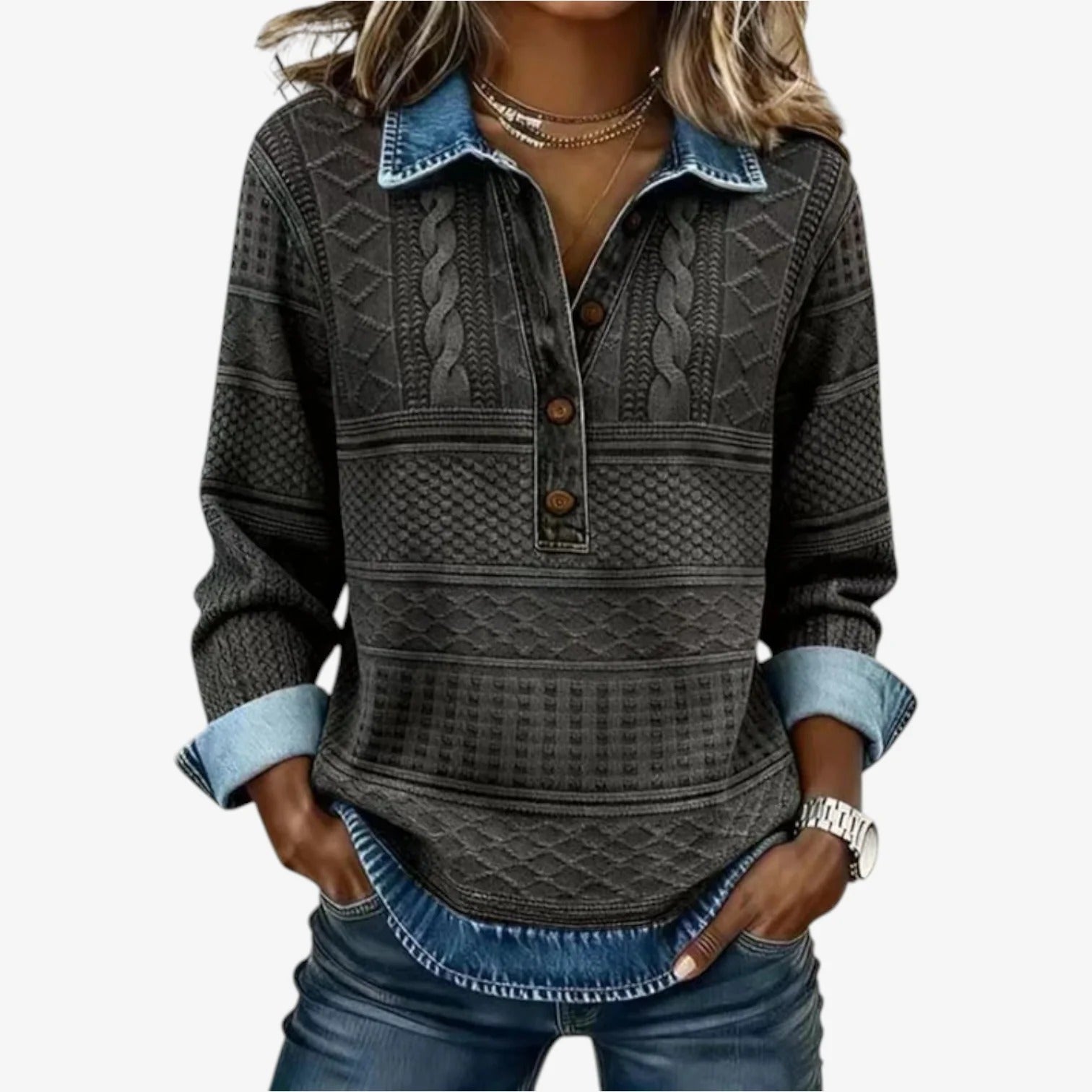 Mignola™ Ležérní pletený svetr