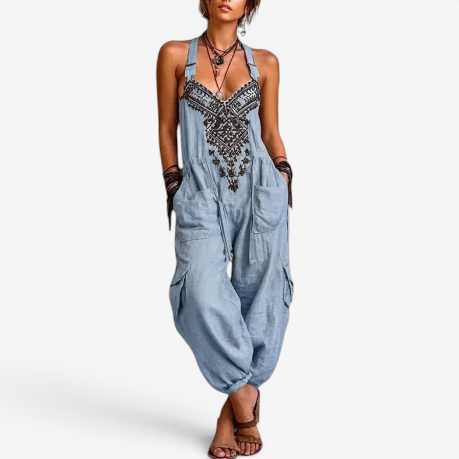 Emellia™ Overal v boho stylu