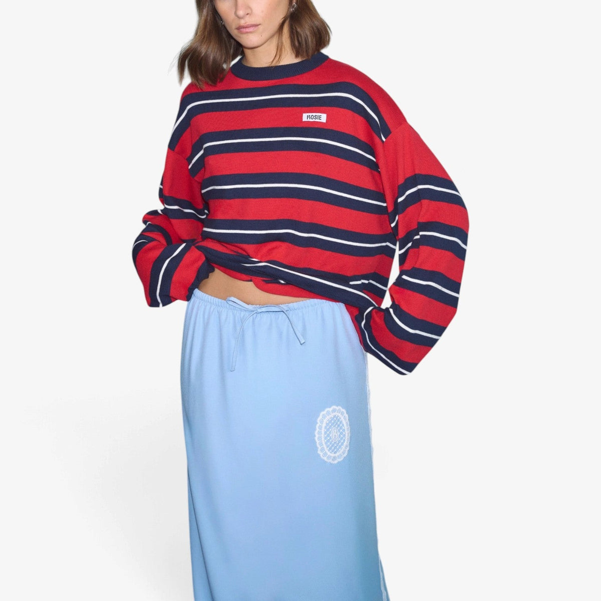 Pauline™ Uvolněný pulovr s kulatým výstřihem
