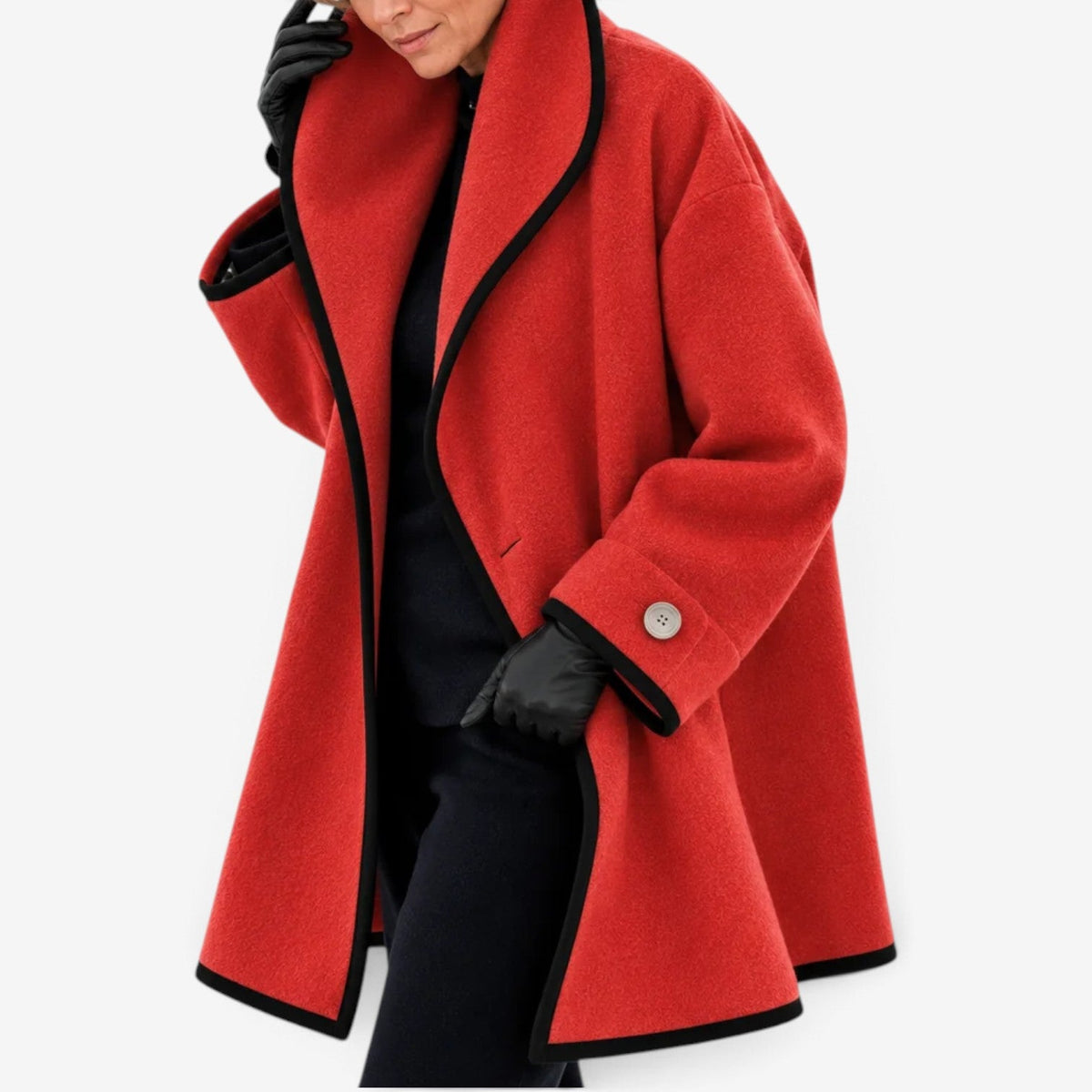 Adele™ Zavinovací kabát s řasením