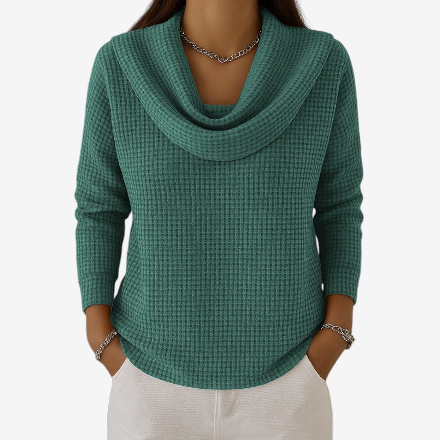 Vernhes™ Světle řasený svetr 