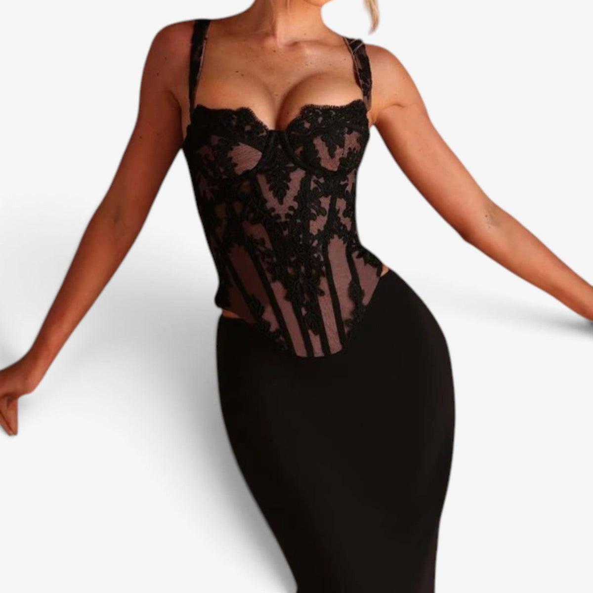 Jenica™ Krajkový korzet bustier top