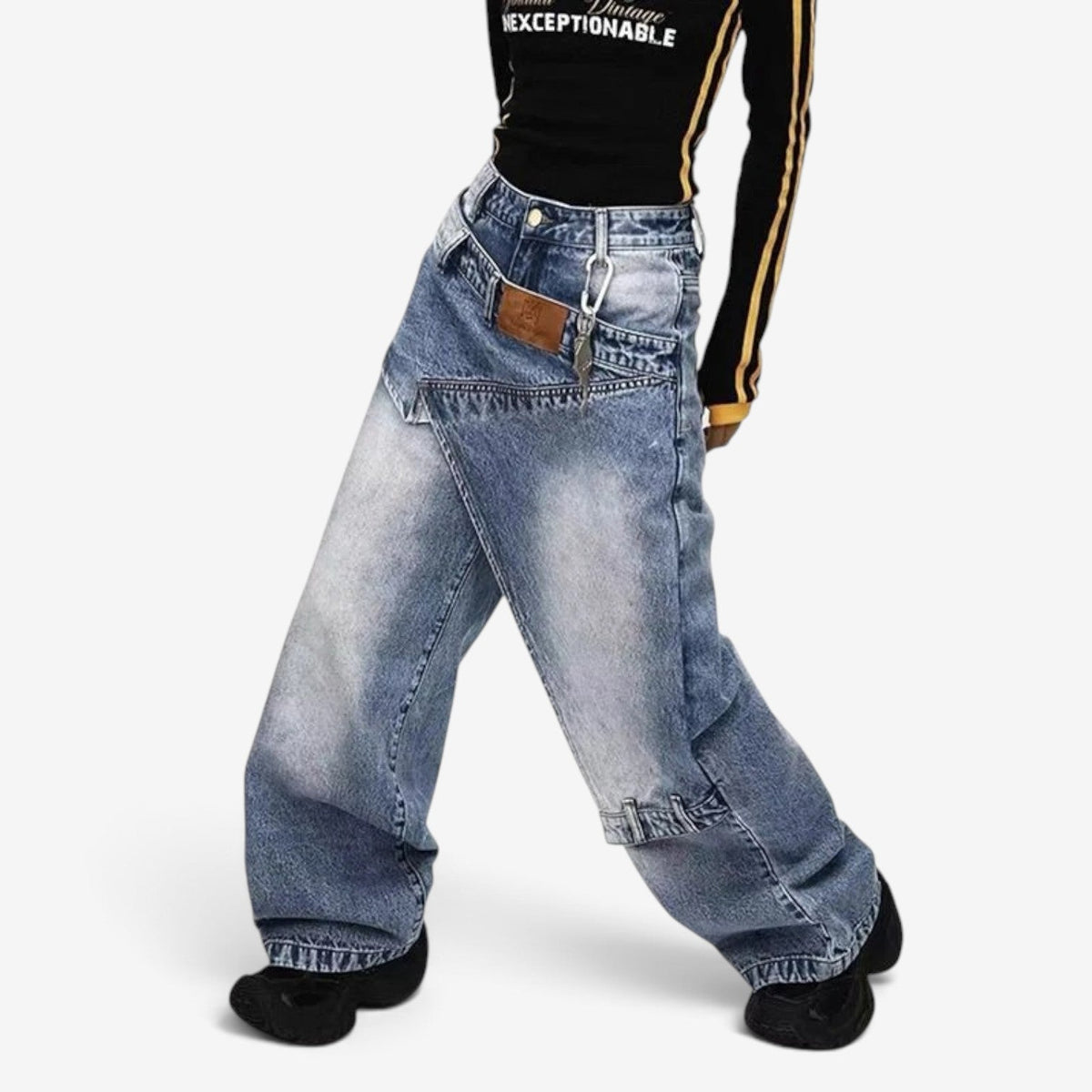 Milly™ Kalhoty s dvojitým pasem ve střihu baggy