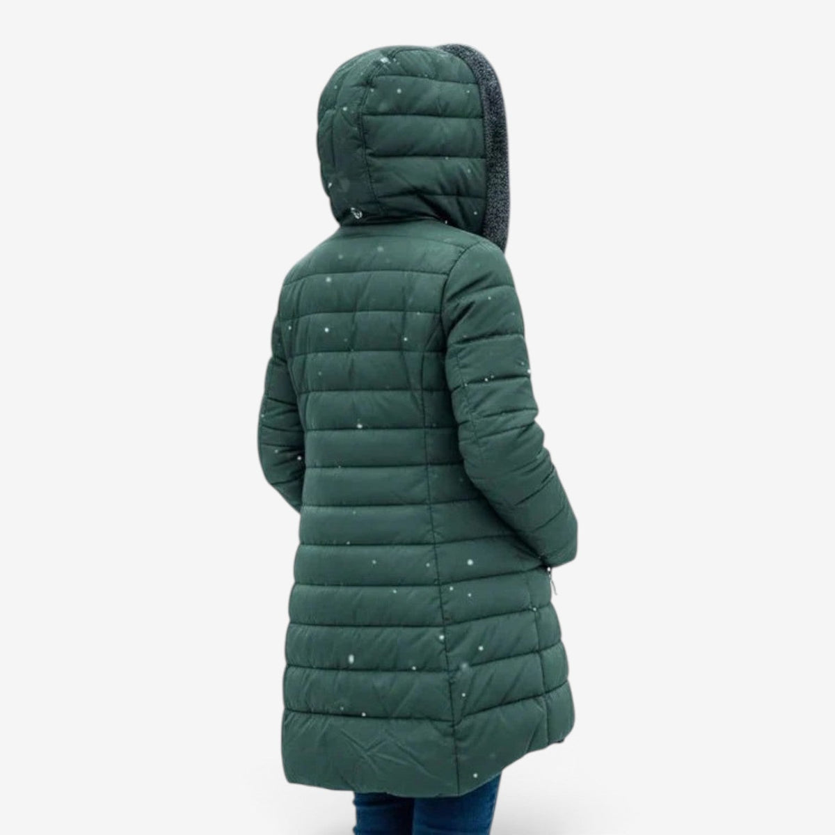 Marceline™ Dlouhý prošívaný kabát s kapucí
