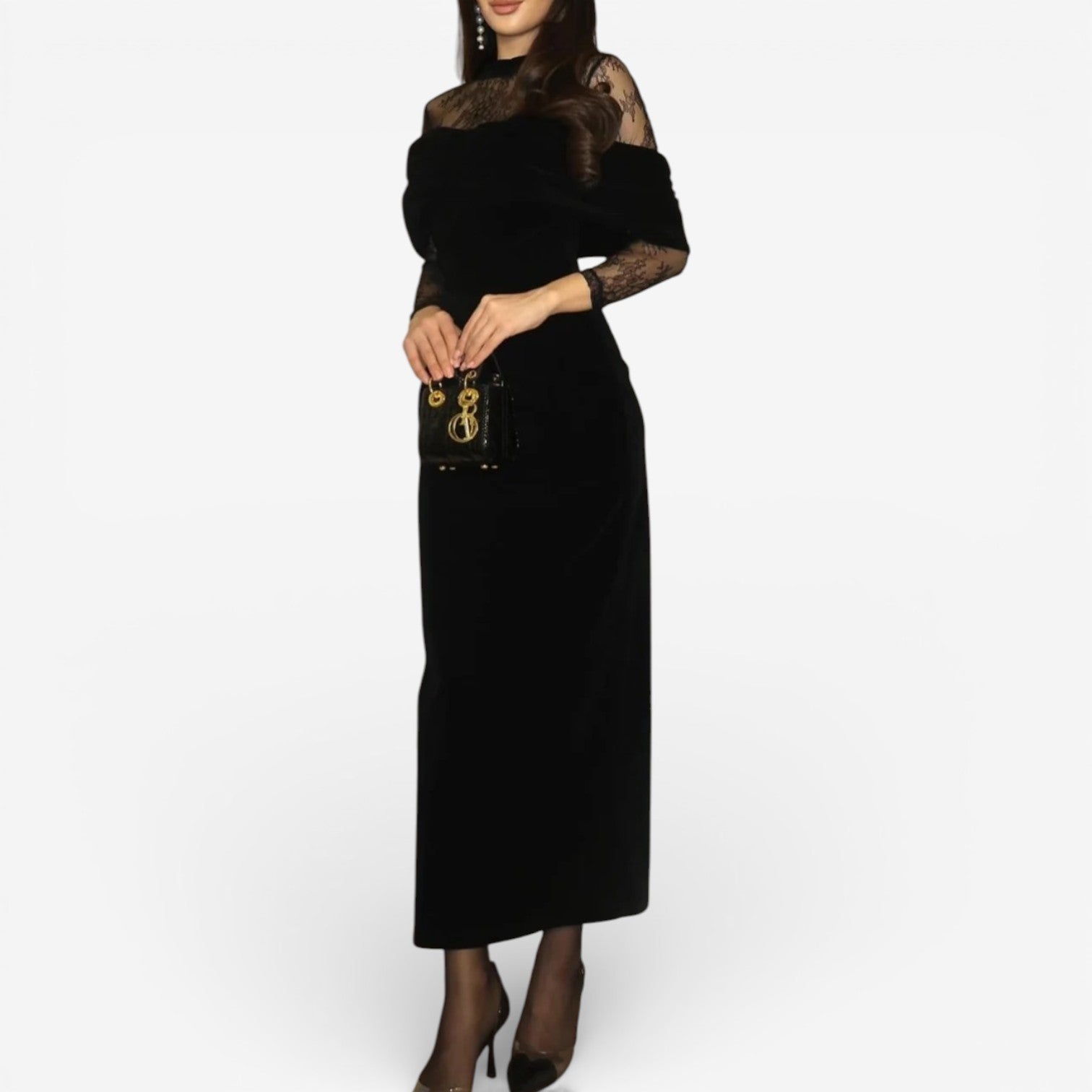 Stephania™ Krajkové Večerní Šaty