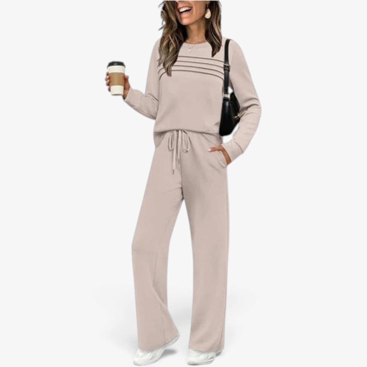 Nadine™ Uvolněný set s kulatým výstřihem