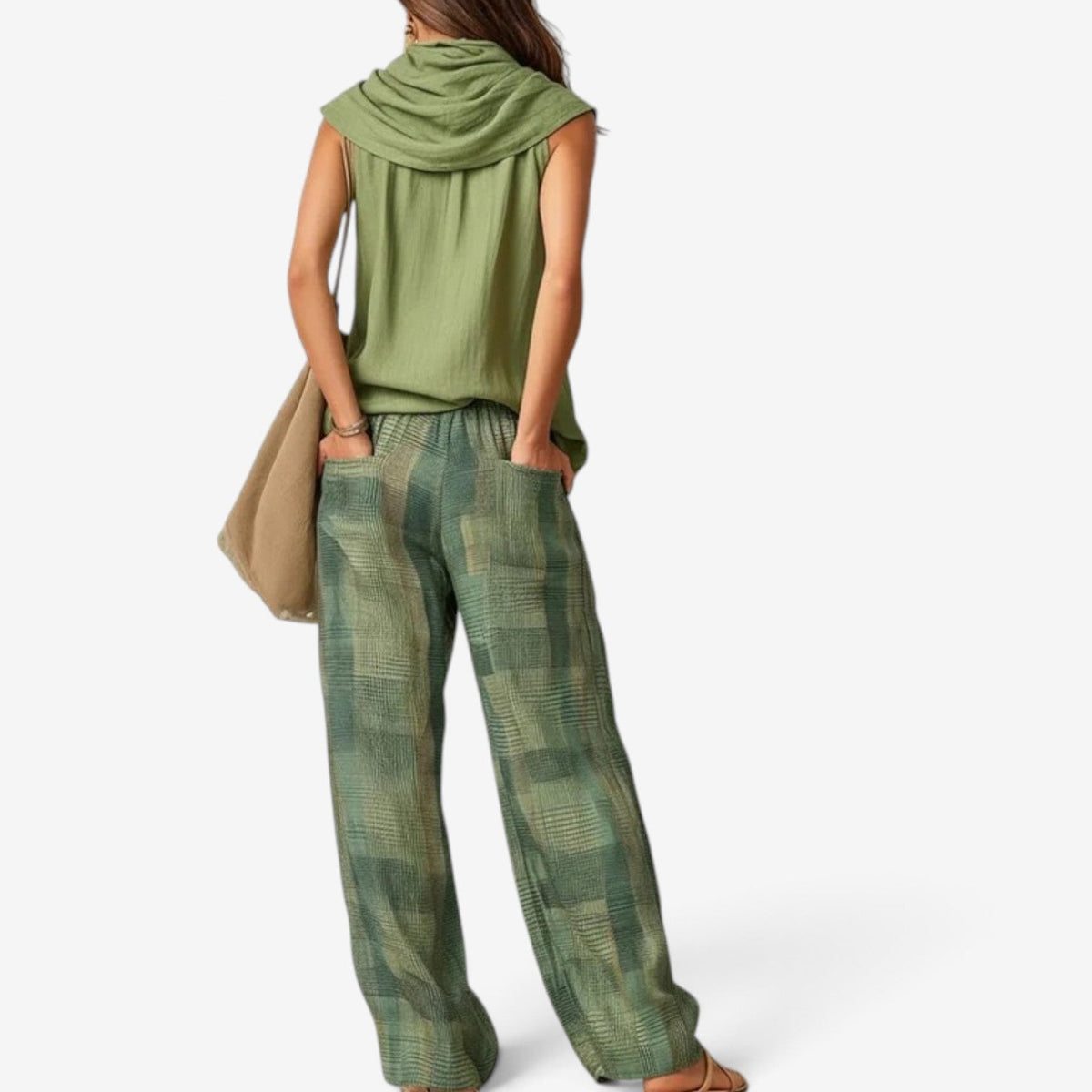 Carina™ Top bez rukávů a kalhoty jako set