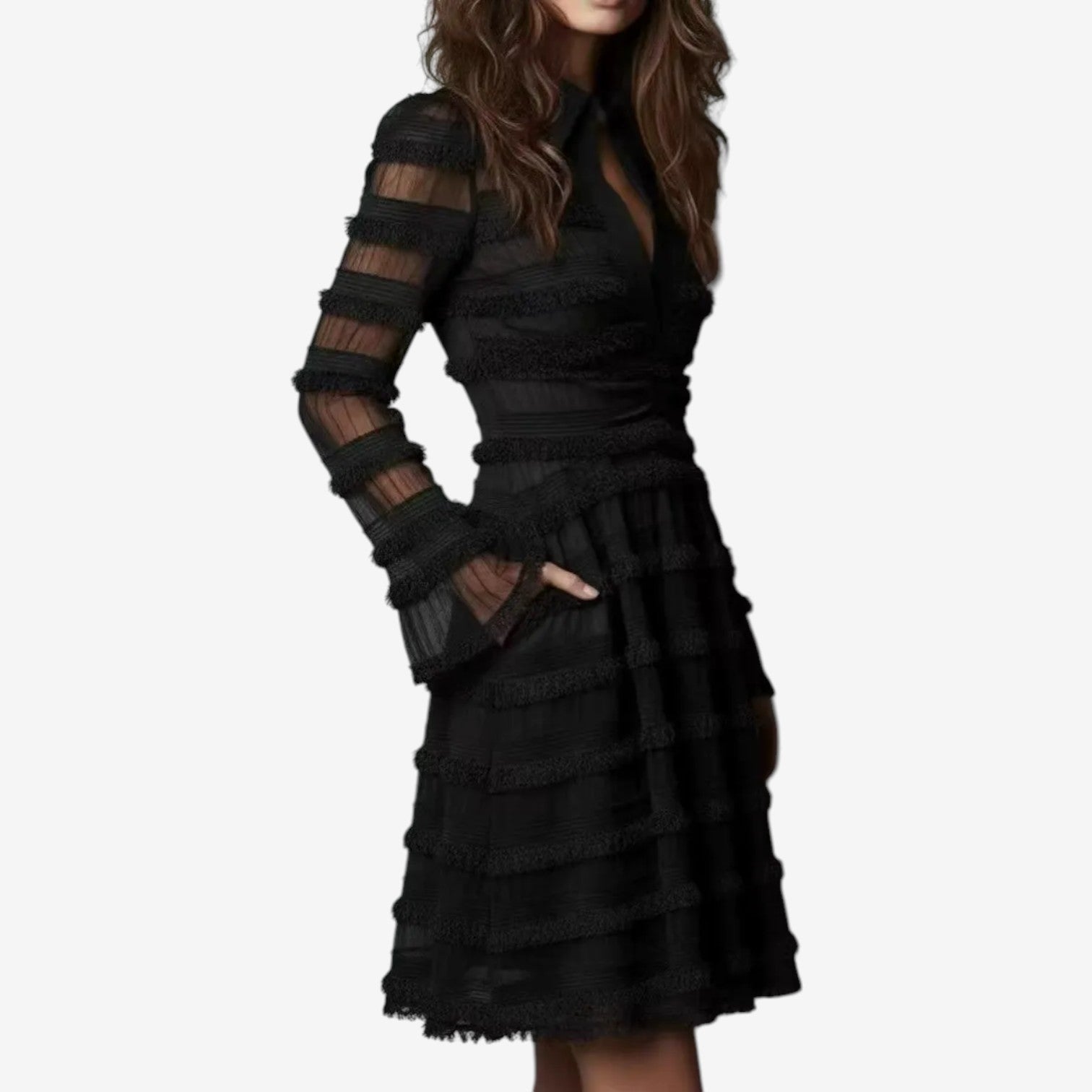 Hazel™ Elegantní Volánové Šaty