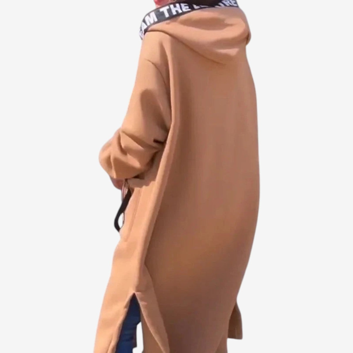 Farrah™ Oversized kabát s kapucí a dlouhou délkou