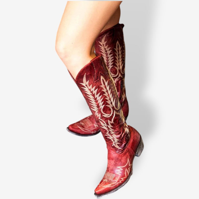 Gehan™ Vyšívané vysoké boty