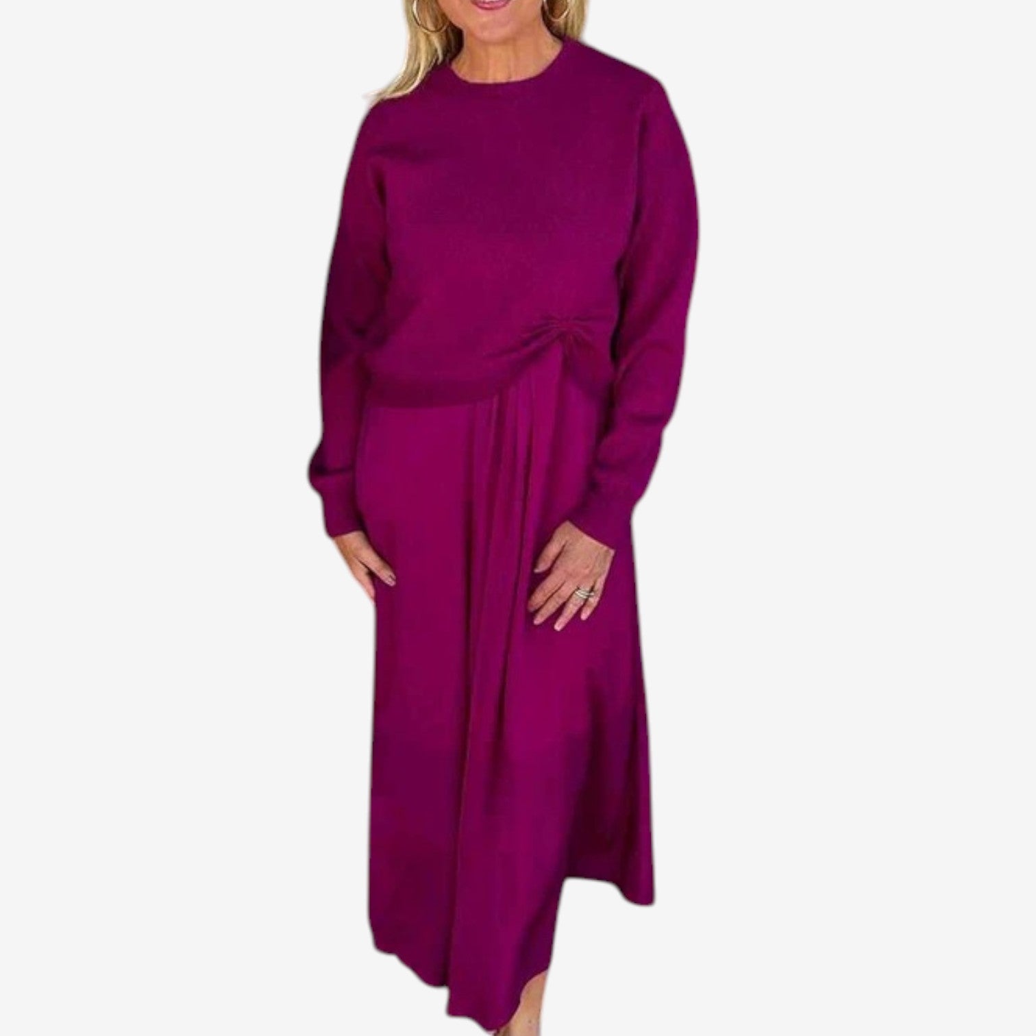 Odette™ Plisované svetrové šaty