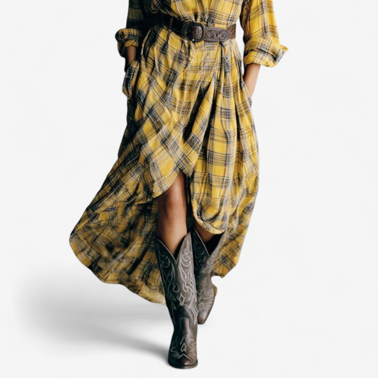 Clelia™ Kostkované šaty