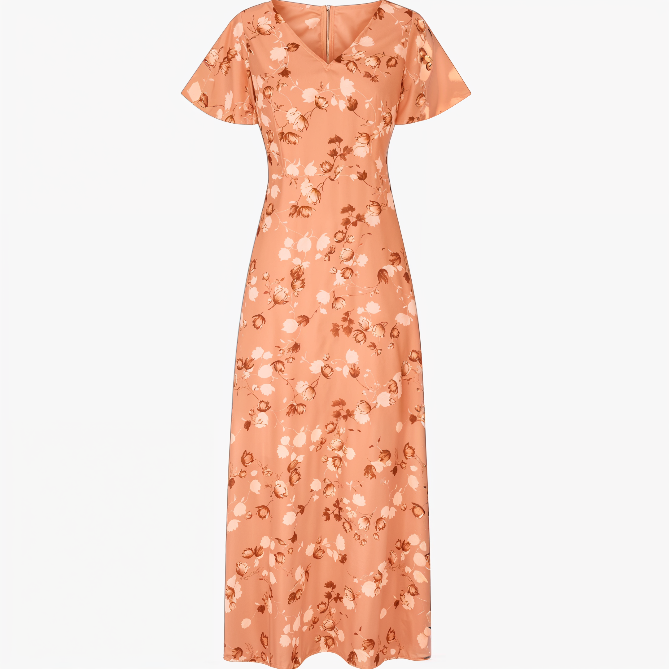 Élodie™ Midi výstřih do V s volným výstřihem